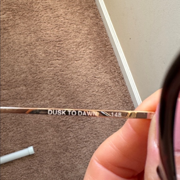 Quay Australia Dusk to Dawn Gold Purple Sunglasses Cat Eye w/Case - Picture 5 of 6